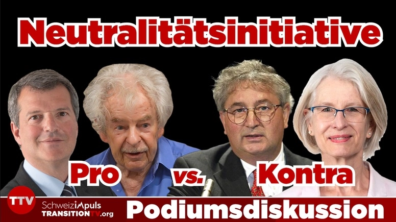 Emotionales Podium zur Neutralitätsinitiative mit zahlreichen Publikumsstimmen