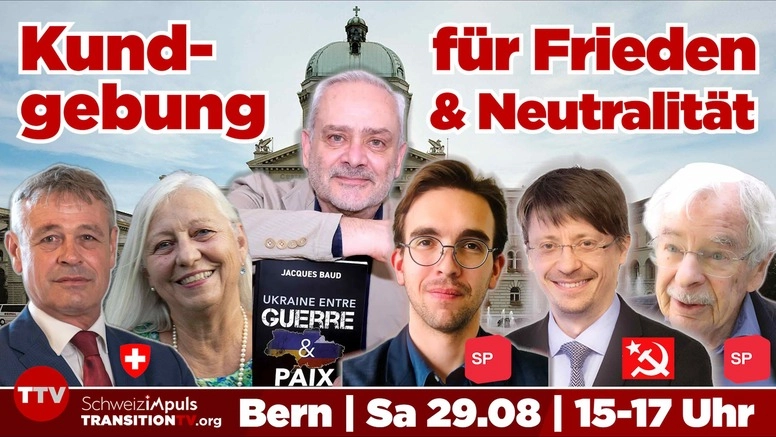 J. Baud live, P. Lottaz, W. Linder & A. de Zayas... | VORSCHAU Kundgebung für Neutralität & Frieden